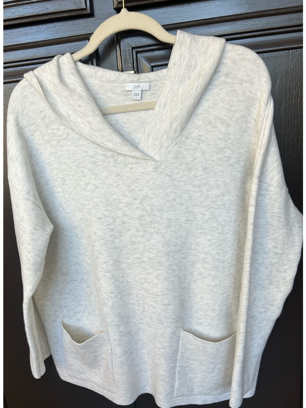 JJill warm hoodie pullover top Size Large